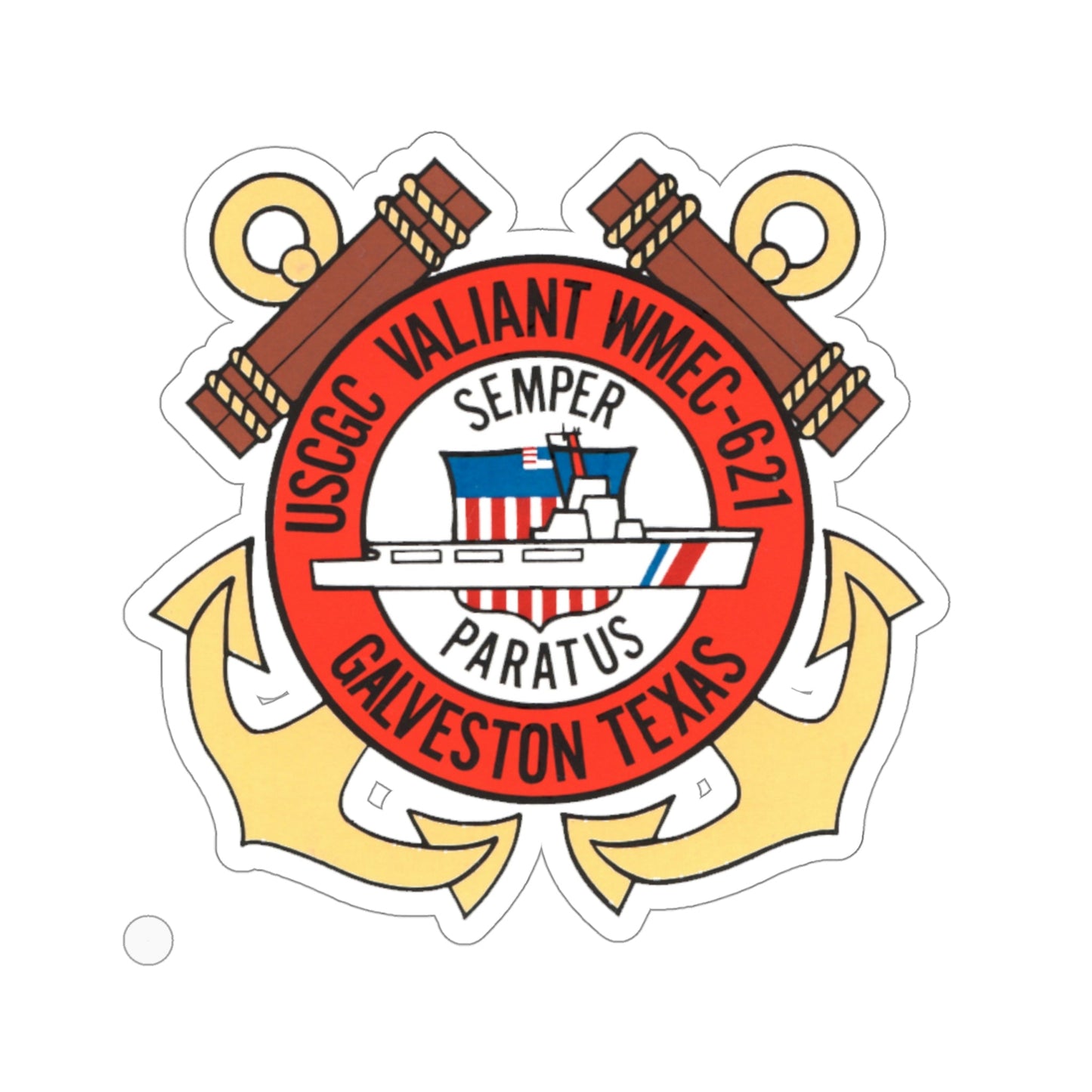 USCGC Valiant WMEC 621 (U.S. Coast Guard) STICKER Vinyl Die-Cut Decal-4 Inch-The Sticker Space