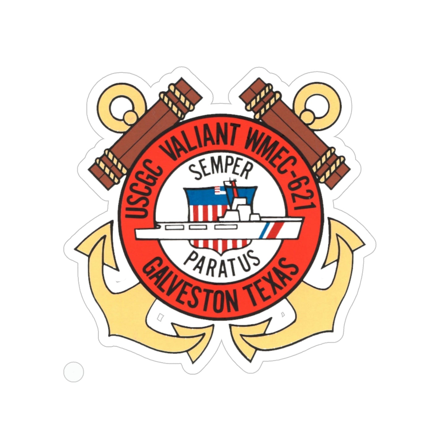 USCGC Valiant WMEC 621 (U.S. Coast Guard) Transparent STICKER Die-Cut Vinyl Decal-5 Inch-The Sticker Space