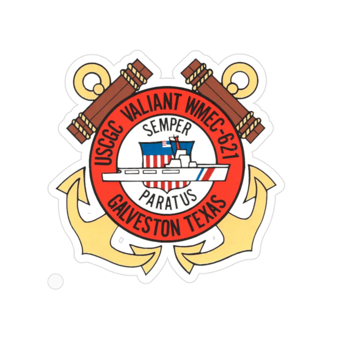 USCGC Valiant WMEC 621 (U.S. Coast Guard) Transparent STICKER Die-Cut Vinyl Decal 2 Inch - The Sticker Space