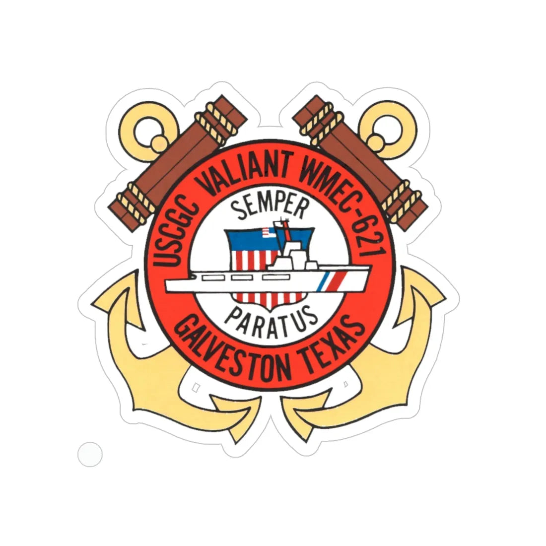 USCGC Valiant WMEC 621 (U.S. Coast Guard) Transparent STICKER Die-Cut Vinyl Decal 4 Inch - The Sticker Space