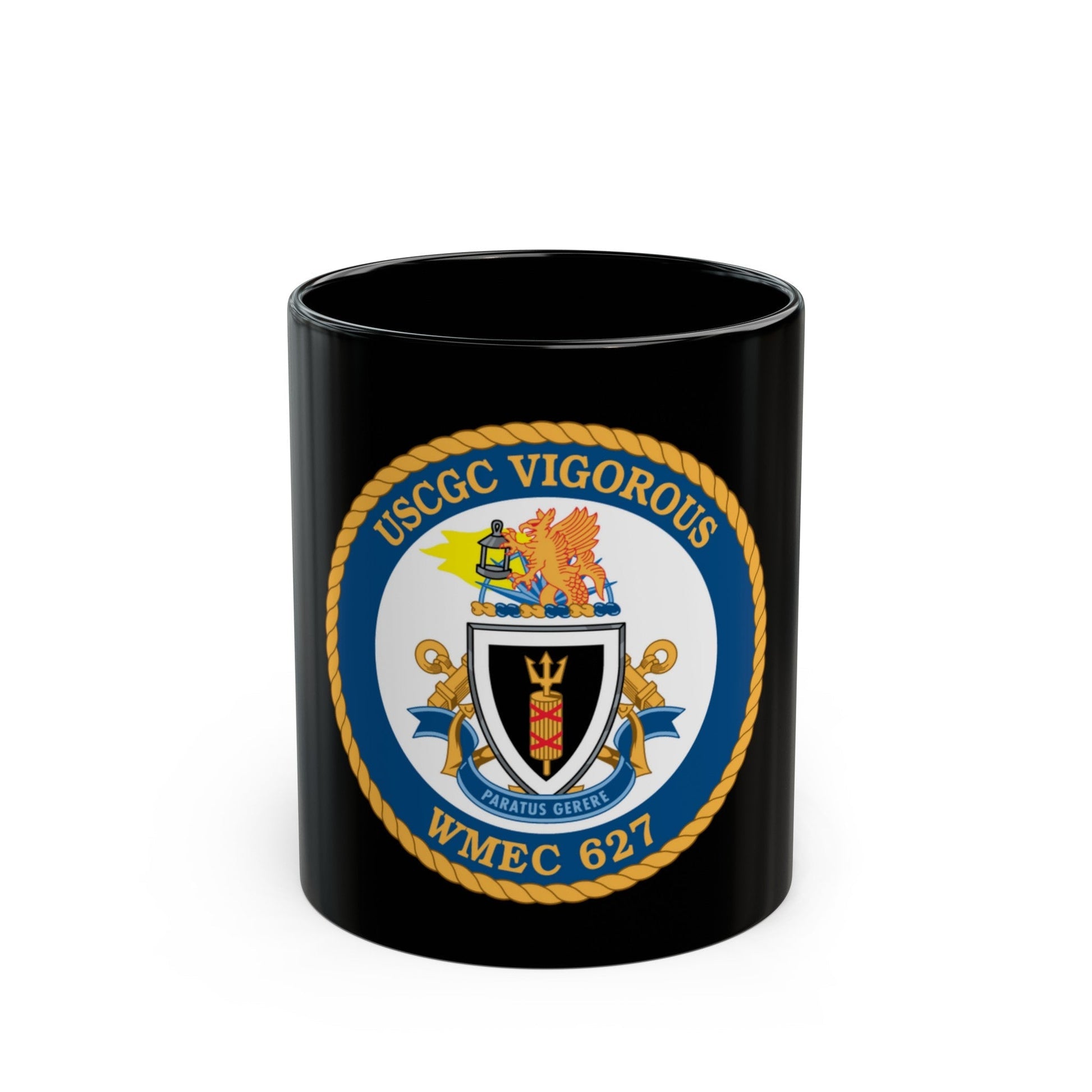 USCGC Vigorous WMEC 627 (U.S. Coast Guard) Black Coffee Mug-11oz-The Sticker Space