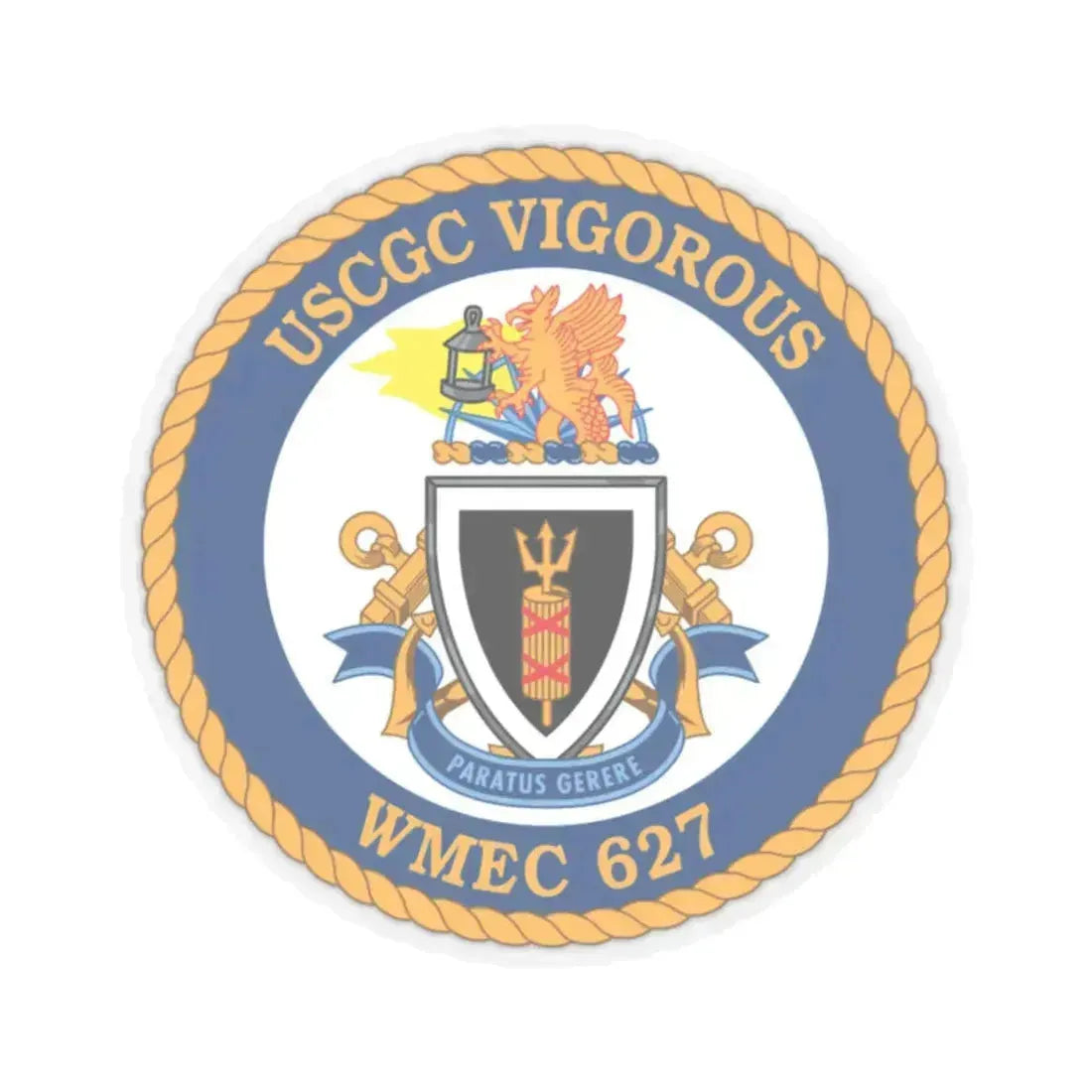 USCGC Vigorous WMEC 627 (U.S. Coast Guard) STICKER Vinyl Kiss-Cut Decal 2 Inch Transparent - The Sticker Space