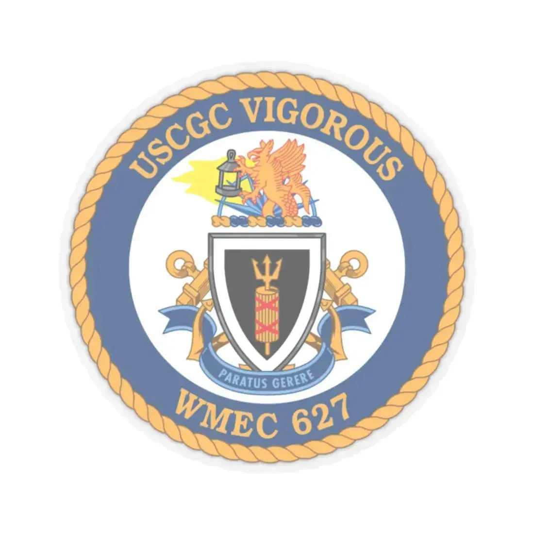 USCGC Vigorous WMEC 627 (U.S. Coast Guard) STICKER Vinyl Kiss-Cut Decal 2 Inch Transparent - The Sticker Space