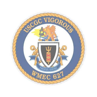 USCGC Vigorous WMEC 627 (U.S. Coast Guard) STICKER Vinyl Kiss-Cut Decal 3 Inch Transparent - The Sticker Space