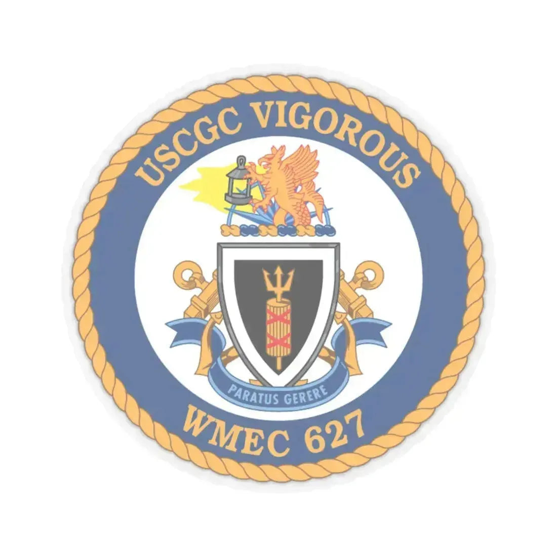 USCGC Vigorous WMEC 627 (U.S. Coast Guard) STICKER Vinyl Kiss-Cut Decal 6 Inch Transparent - The Sticker Space