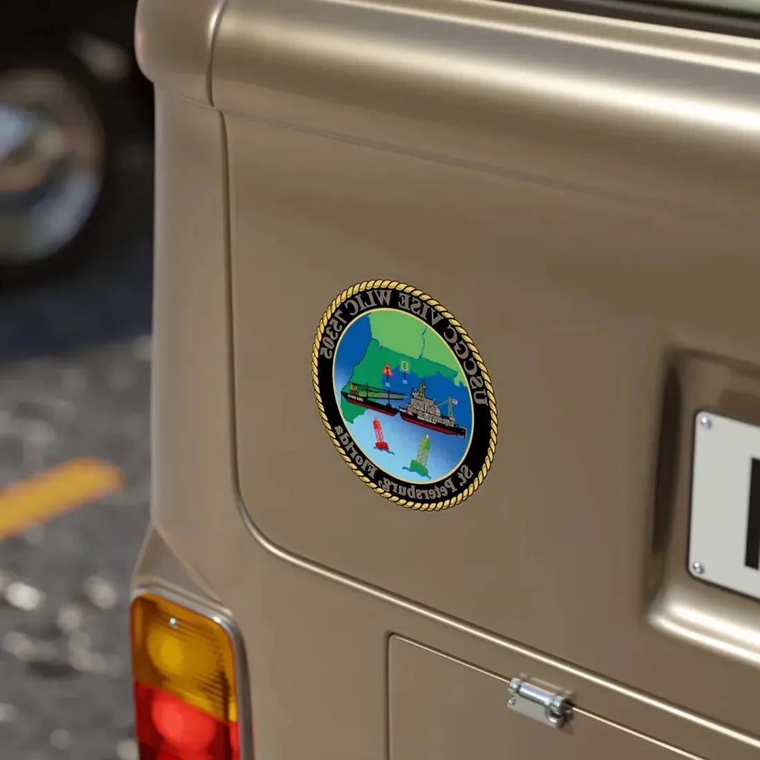 USCGC VISE WLIC 75305 (U.S. Coast Guard) REVERSE PRINT Transparent Die-Cut STICKER - The Sticker Space