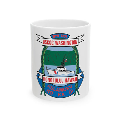 USCGC Washington WPB 1331 Honolulu Hawaii (U.S. Coast Guard) White Coffee Mug-11oz-The Sticker Space