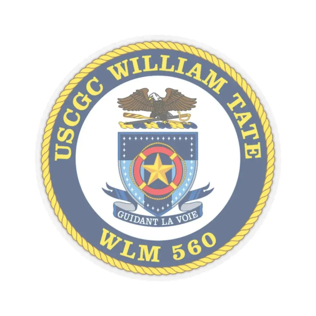 USCGC William Tate WLM 560 (U.S. Coast Guard) STICKER Vinyl Kiss-Cut Decal 2 Inch Transparent - The Sticker Space
