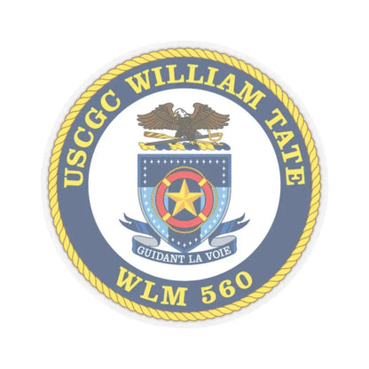 USCGC William Tate WLM 560 (U.S. Coast Guard) STICKER Vinyl Kiss-Cut Decal 2 Inch Transparent - The Sticker Space