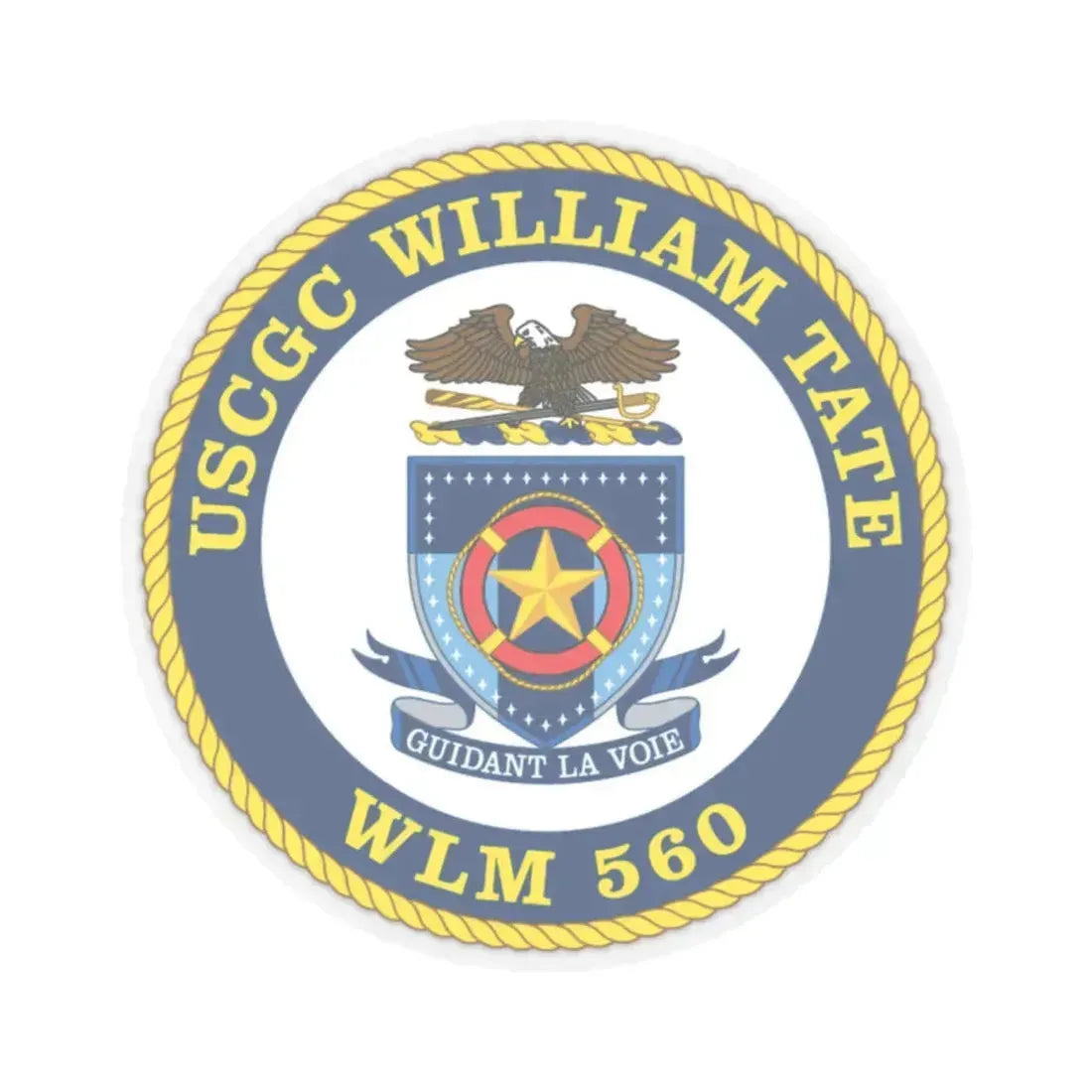 USCGC William Tate WLM 560 (U.S. Coast Guard) STICKER Vinyl Kiss-Cut Decal 2 Inch Transparent - The Sticker Space