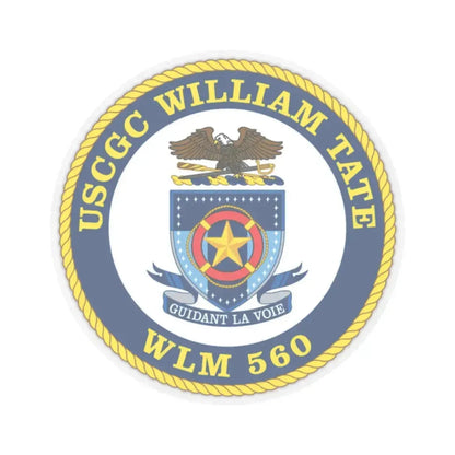 USCGC William Tate WLM 560 (U.S. Coast Guard) STICKER Vinyl Kiss-Cut Decal 2 Inch Transparent - The Sticker Space