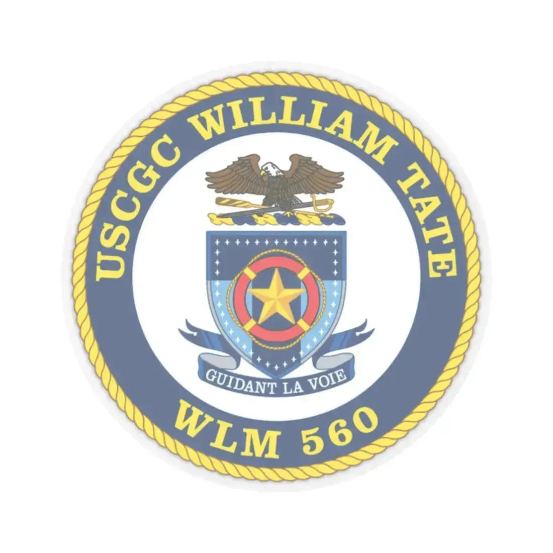 USCGC William Tate WLM 560 (U.S. Coast Guard) STICKER Vinyl Kiss-Cut Decal 2 Inch Transparent - The Sticker Space