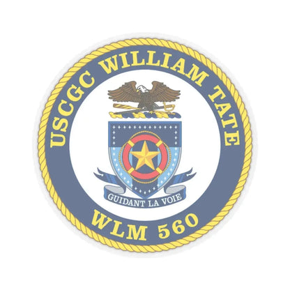 USCGC William Tate WLM 560 (U.S. Coast Guard) STICKER Vinyl Kiss-Cut Decal 3 Inch Transparent - The Sticker Space