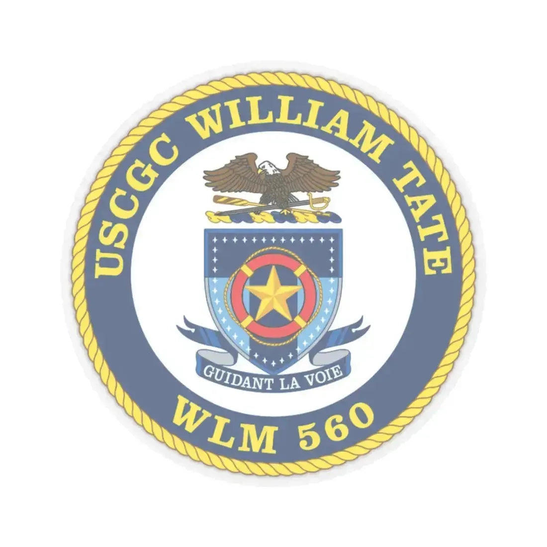 USCGC William Tate WLM 560 (U.S. Coast Guard) STICKER Vinyl Kiss-Cut Decal 3 Inch Transparent - The Sticker Space