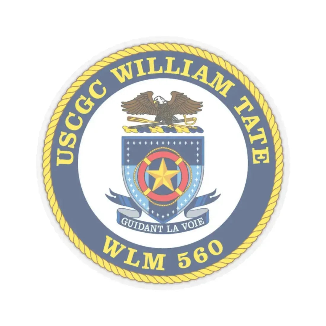 USCGC William Tate WLM 560 (U.S. Coast Guard) STICKER Vinyl Kiss-Cut Decal 3 Inch Transparent - The Sticker Space