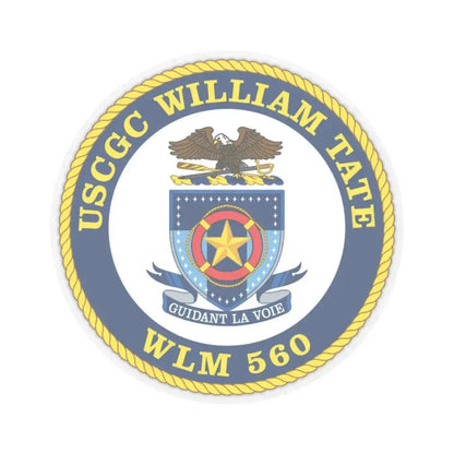 USCGC William Tate WLM 560 (U.S. Coast Guard) STICKER Vinyl Kiss-Cut Decal 3 Inch Transparent - The Sticker Space