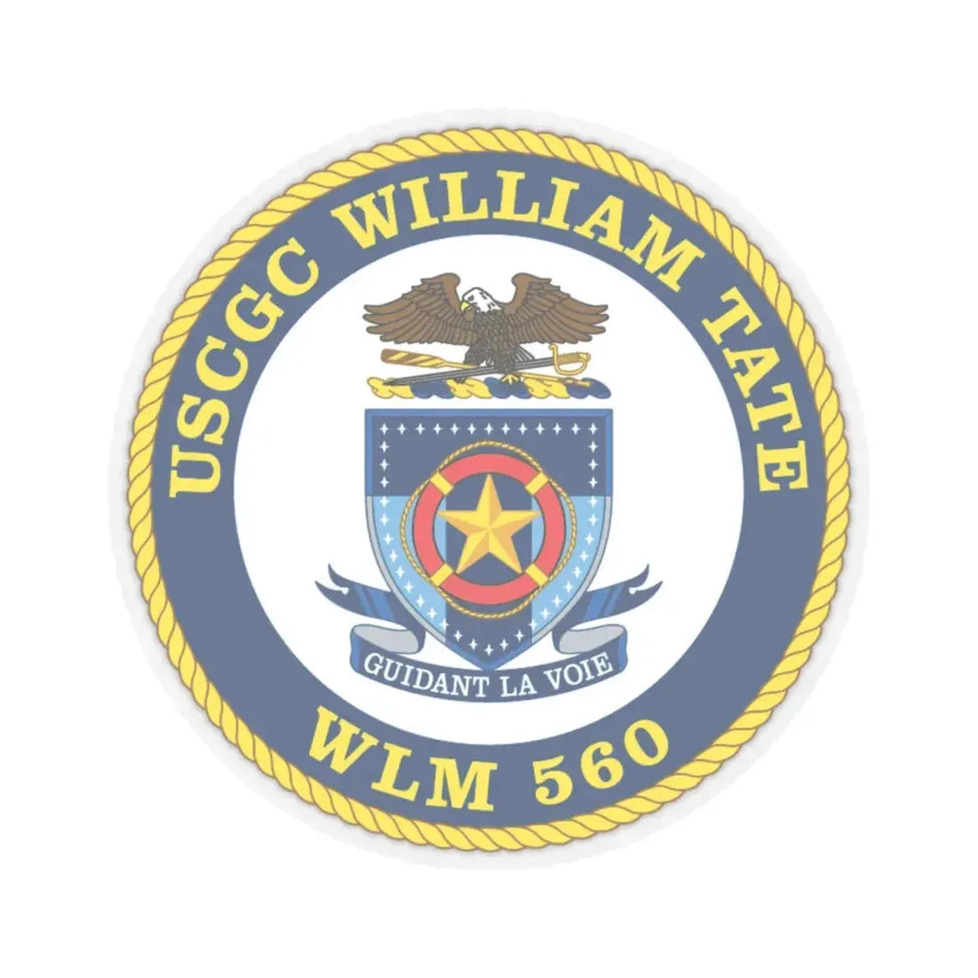 USCGC William Tate WLM 560 (U.S. Coast Guard) STICKER Vinyl Kiss-Cut Decal 4 Inch Transparent - The Sticker Space
