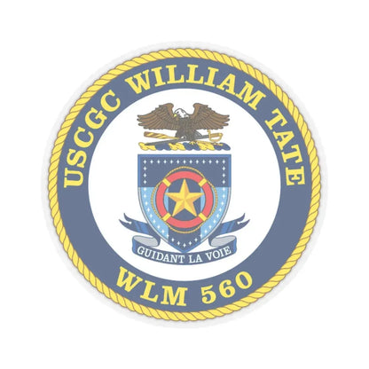 USCGC William Tate WLM 560 (U.S. Coast Guard) STICKER Vinyl Kiss-Cut Decal 4 Inch Transparent - The Sticker Space