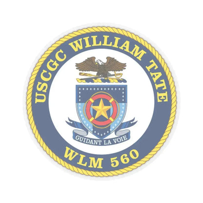 USCGC William Tate WLM 560 (U.S. Coast Guard) STICKER Vinyl Kiss-Cut Decal 4 Inch Transparent - The Sticker Space