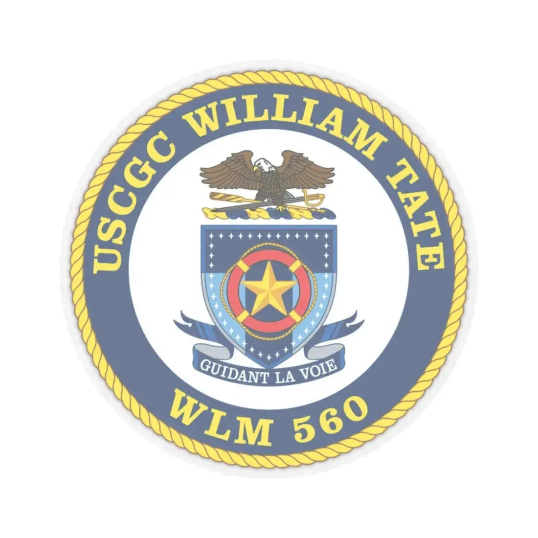 USCGC William Tate WLM 560 (U.S. Coast Guard) STICKER Vinyl Kiss-Cut Decal 4 Inch Transparent - The Sticker Space