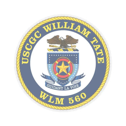 USCGC William Tate WLM 560 (U.S. Coast Guard) STICKER Vinyl Kiss-Cut Decal 4 Inch Transparent - The Sticker Space