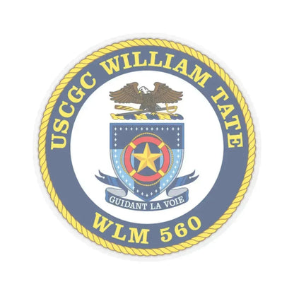 USCGC William Tate WLM 560 (U.S. Coast Guard) STICKER Vinyl Kiss-Cut Decal 4 Inch Transparent - The Sticker Space