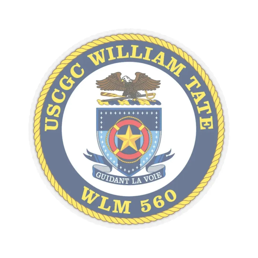 USCGC William Tate WLM 560 (U.S. Coast Guard) STICKER Vinyl Kiss-Cut Decal 6 Inch Transparent - The Sticker Space