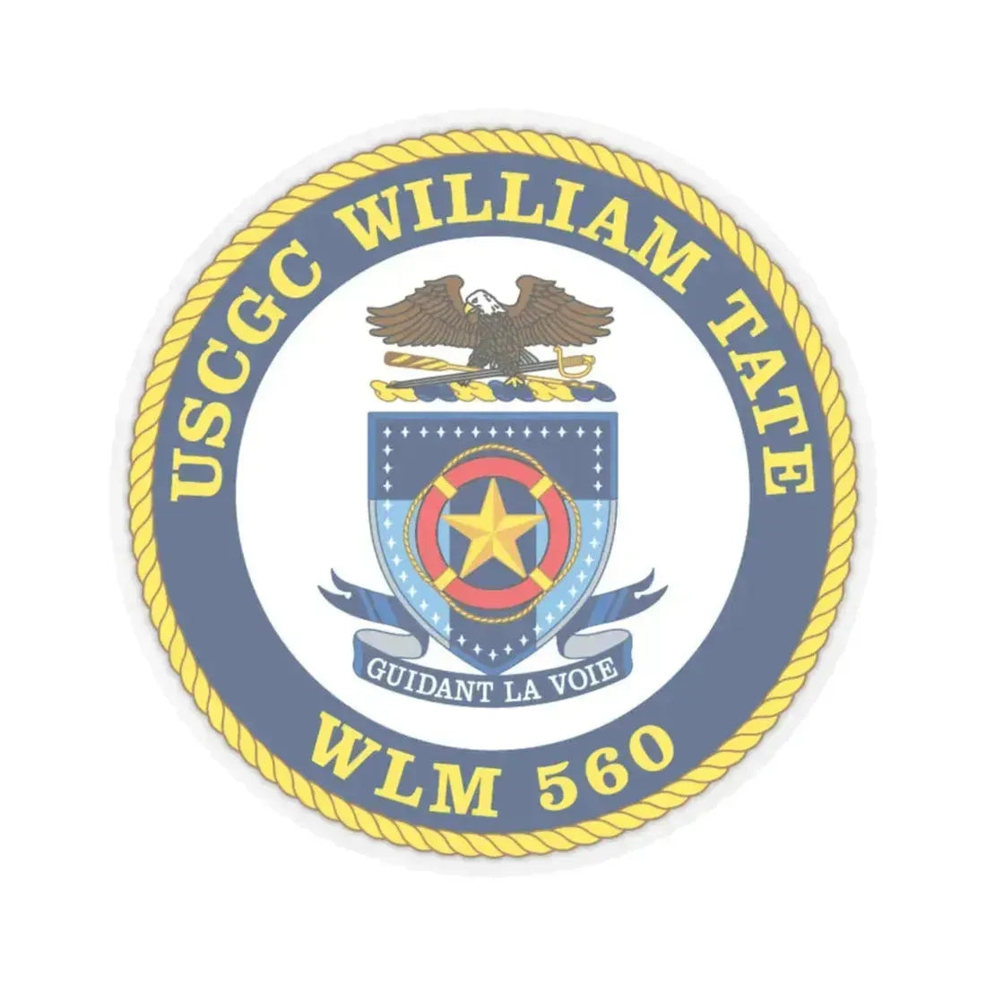 USCGC William Tate WLM 560 (U.S. Coast Guard) STICKER Vinyl Kiss-Cut Decal 6 Inch Transparent - The Sticker Space
