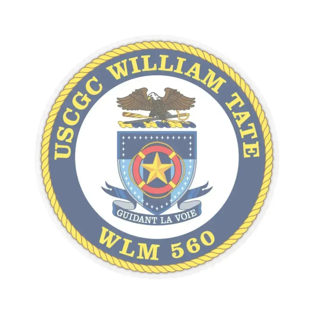 USCGC William Tate WLM 560 (U.S. Coast Guard) STICKER Vinyl Kiss-Cut Decal 6 Inch Transparent - The Sticker Space
