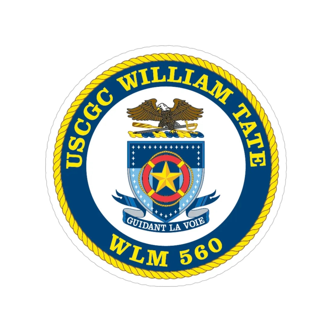 USCGC William Tate WLM 560 (U.S. Coast Guard) Transparent STICKER Die-Cut Vinyl Decal 4 Inch - The Sticker Space