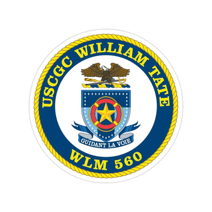USCGC William Tate WLM 560 (U.S. Coast Guard) Transparent STICKER Die-Cut Vinyl Decal 5 Inch - The Sticker Space
