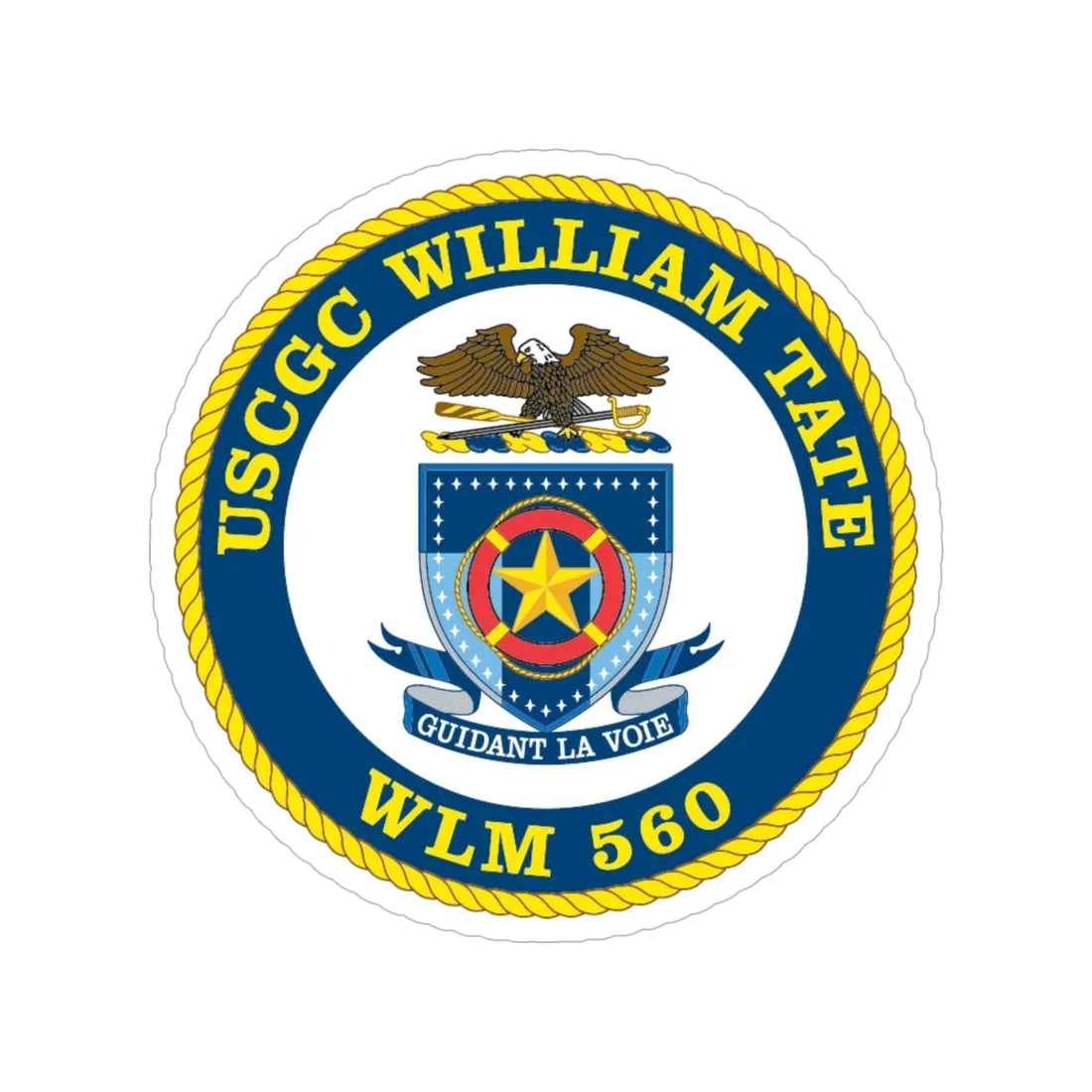 USCGC William Tate WLM 560 (U.S. Coast Guard) Transparent STICKER Die-Cut Vinyl Decal 6 Inch - The Sticker Space