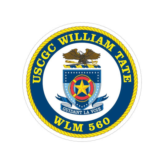 USCGC William Tate WLM 560 (U.S. Coast Guard) Transparent STICKER Die-Cut Vinyl Decal 6 Inch - The Sticker Space