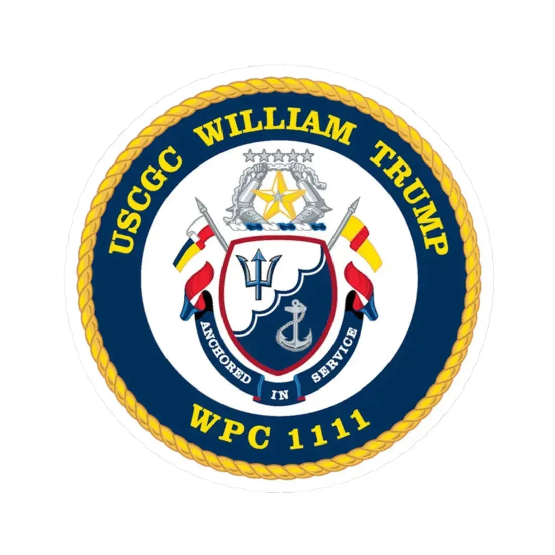 USCGC William Trump WPC 1111 (U.S. Coast Guard) STICKER Vinyl Kiss-Cut Decal 2 Inch White - The Sticker Space