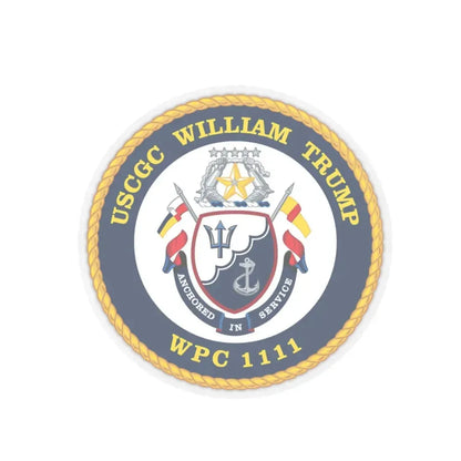 USCGC William Trump WPC 1111 (U.S. Coast Guard) STICKER Vinyl Kiss-Cut Decal 3 Inch Transparent - The Sticker Space