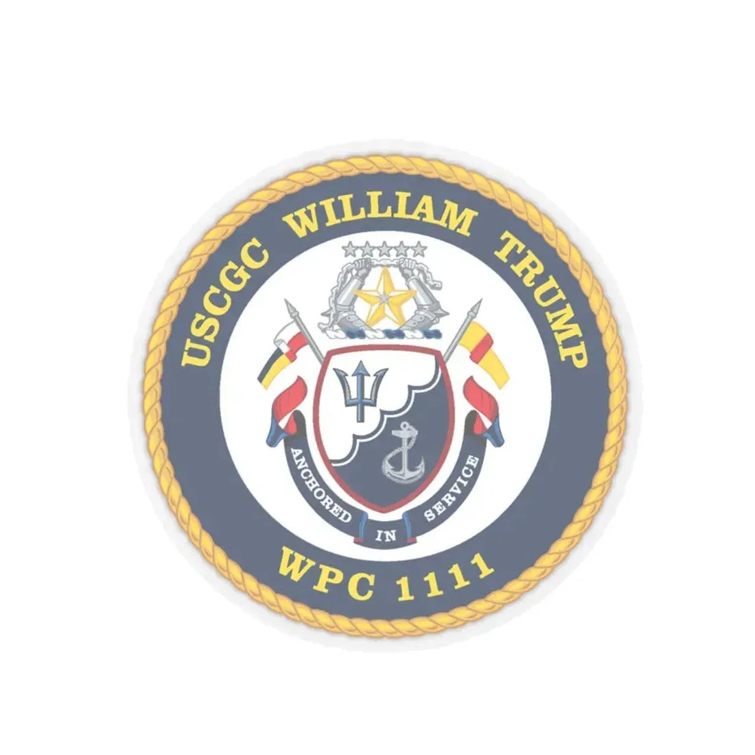 USCGC William Trump WPC 1111 (U.S. Coast Guard) STICKER Vinyl Kiss-Cut Decal 6 Inch Transparent - The Sticker Space