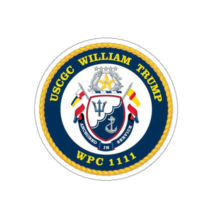 USCGC William Trump WPC 1111 (U.S. Coast Guard) STICKER Vinyl Kiss-Cut Decal 6 Inch White - The Sticker Space