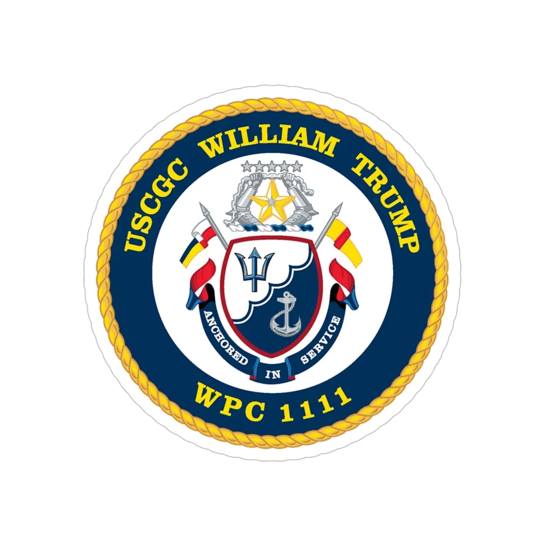 USCGC William Trump WPC 1111 (U.S. Coast Guard) Transparent STICKER Die-Cut Vinyl Decal 5 Inch - The Sticker Space