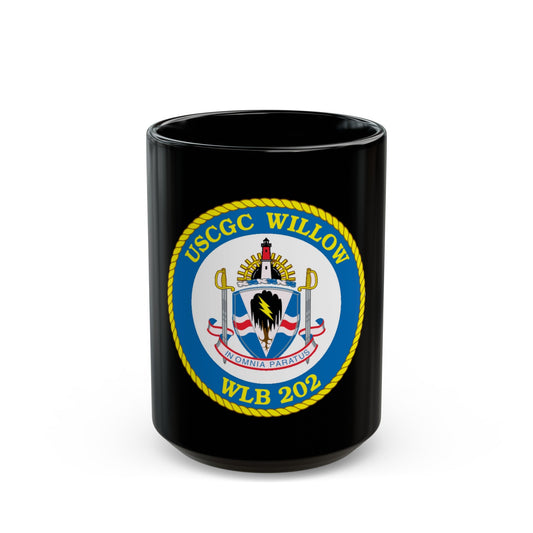 USCGC Willow WLB 202 (U.S. Coast Guard) Black Coffee Mug-15oz-The Sticker Space