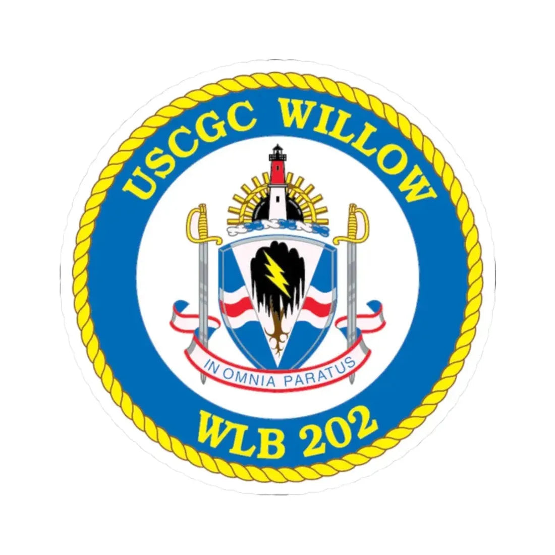 USCGC Willow WLB 202 (U.S. Coast Guard) STICKER Vinyl Kiss-Cut Decal 2 Inch White - The Sticker Space