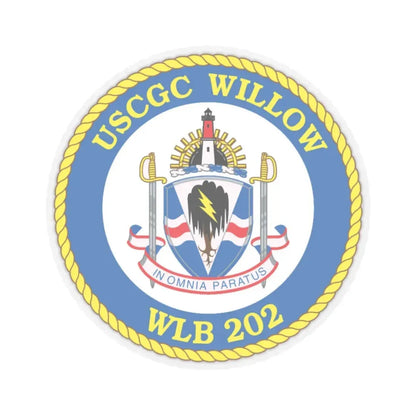 USCGC Willow WLB 202 (U.S. Coast Guard) STICKER Vinyl Kiss-Cut Decal 3 Inch Transparent - The Sticker Space