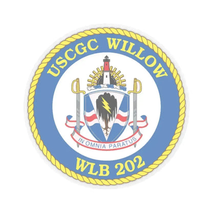 USCGC Willow WLB 202 (U.S. Coast Guard) STICKER Vinyl Kiss-Cut Decal 3 Inch Transparent - The Sticker Space