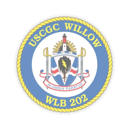 USCGC Willow WLB 202 (U.S. Coast Guard) STICKER Vinyl Kiss-Cut Decal 4 Inch Transparent - The Sticker Space