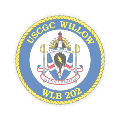 USCGC Willow WLB 202 (U.S. Coast Guard) STICKER Vinyl Kiss-Cut Decal 4 Inch Transparent - The Sticker Space