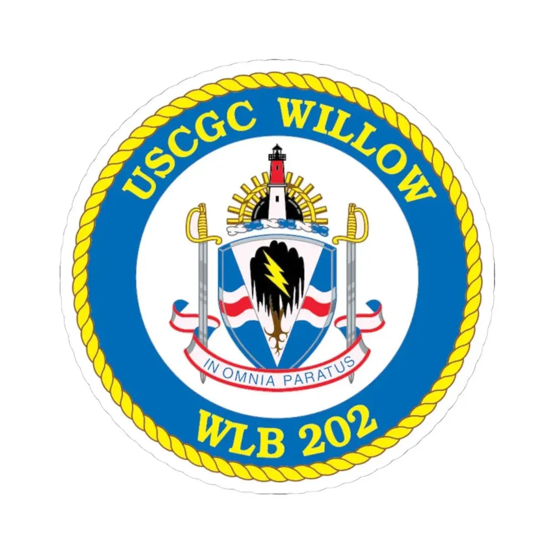 USCGC Willow WLB 202 (U.S. Coast Guard) STICKER Vinyl Kiss-Cut Decal 4 Inch White - The Sticker Space
