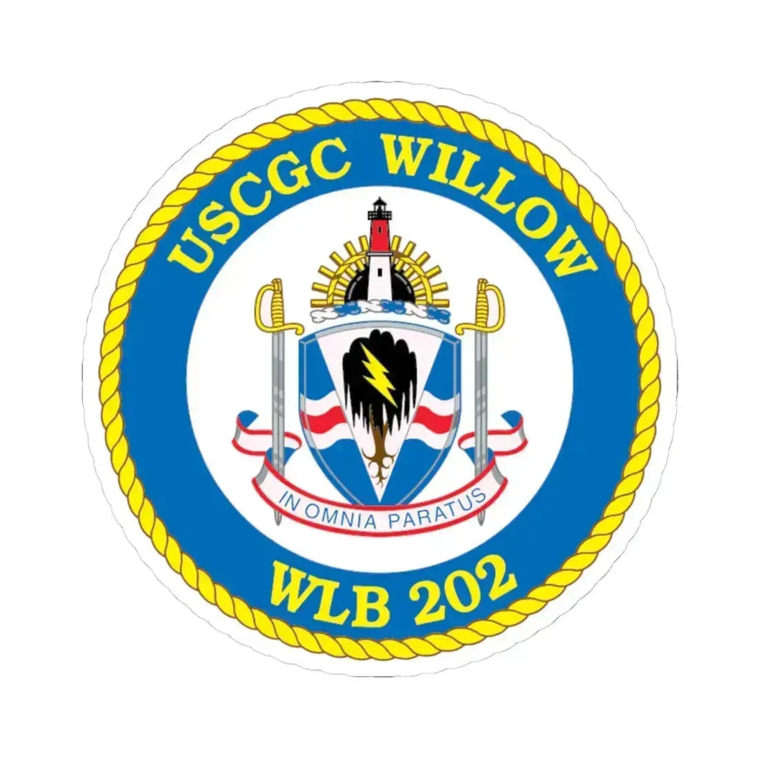 USCGC Willow WLB 202 (U.S. Coast Guard) STICKER Vinyl Kiss-Cut Decal 4 Inch White - The Sticker Space