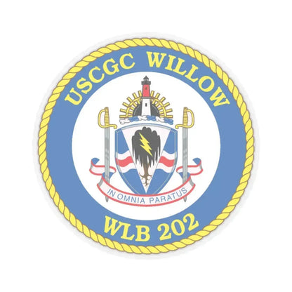 USCGC Willow WLB 202 (U.S. Coast Guard) STICKER Vinyl Kiss-Cut Decal 6 Inch Transparent - The Sticker Space