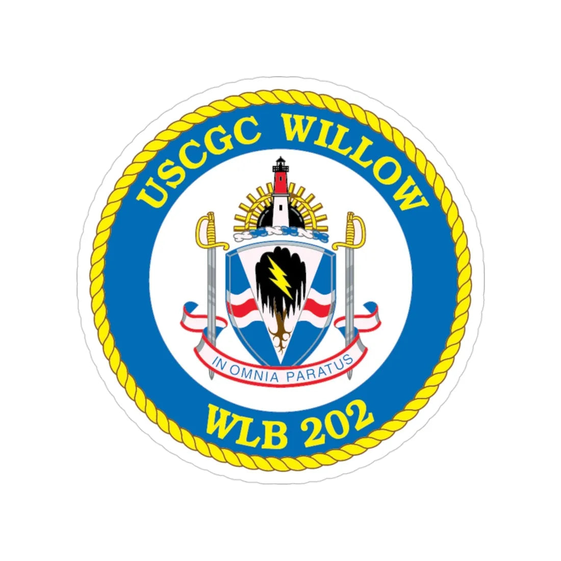 USCGC Willow WLB 202 (U.S. Coast Guard) Transparent STICKER Die-Cut Vinyl Decal 3 Inch - The Sticker Space