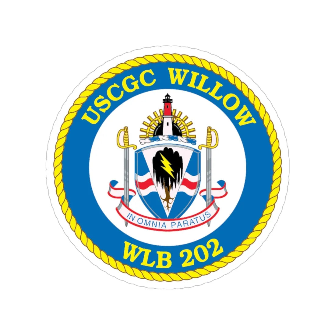 USCGC Willow WLB 202 (U.S. Coast Guard) Transparent STICKER Die-Cut Vinyl Decal 4 Inch - The Sticker Space