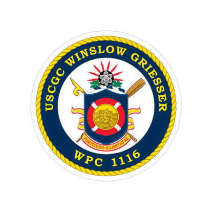 USCGC Winslow Griesser (U.S. Coast Guard) Transparent STICKER Die-Cut Vinyl Decal-2 Inch-The Sticker Space